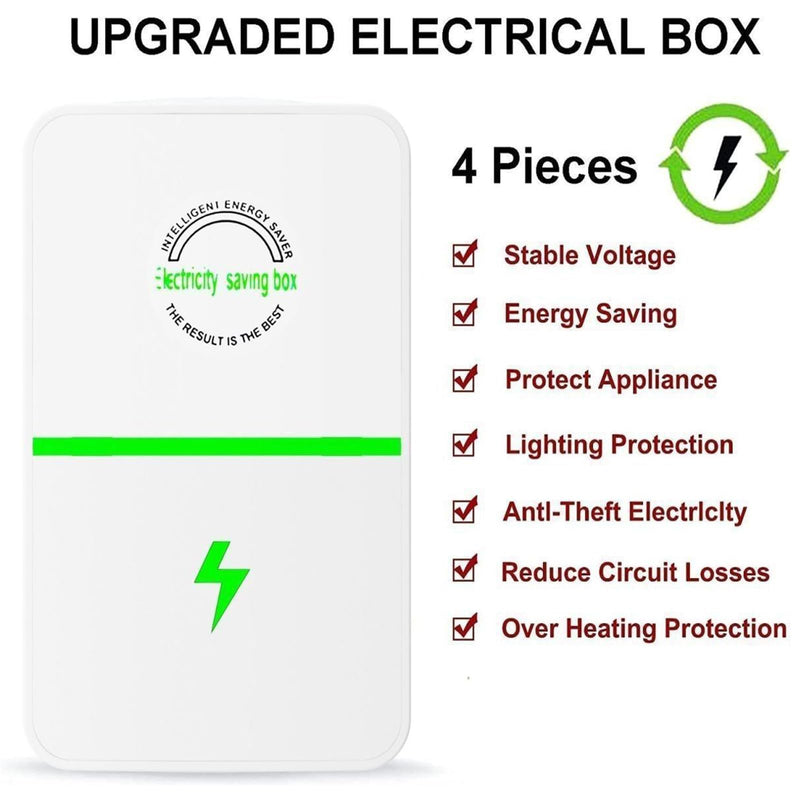 Energy Saving Device 2026 | 4 Pack Smart Device for Home Office, US Plug, Stop Consume Watt