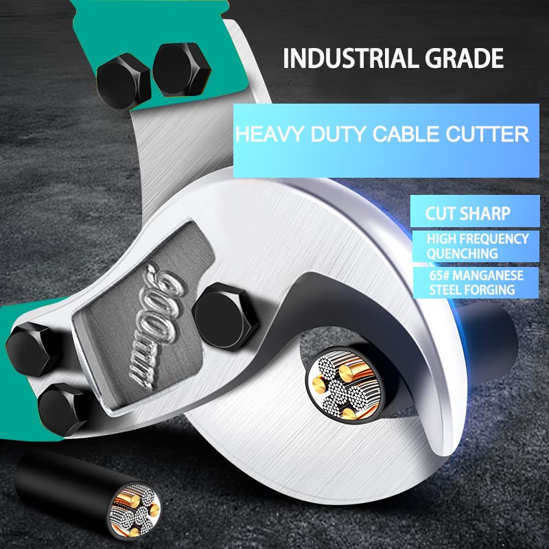 Steel Cable Cutters，24 Inch Stainless Steel Wire Rope Cutter Cuts Up to 3/8" for stainless steel rope, bike brake cable, railing cable (Green-24inch) Green-24inch