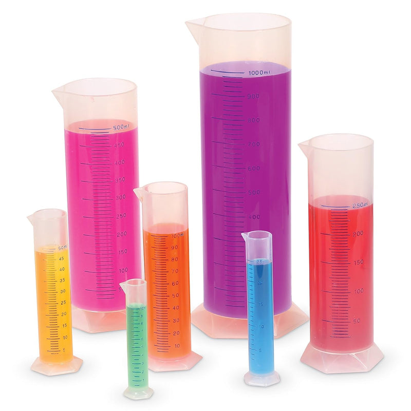 Learning Resources Graduated Cylinder Set, Measuring, Science Experiments for Kids, Set of 7, Ages 8+