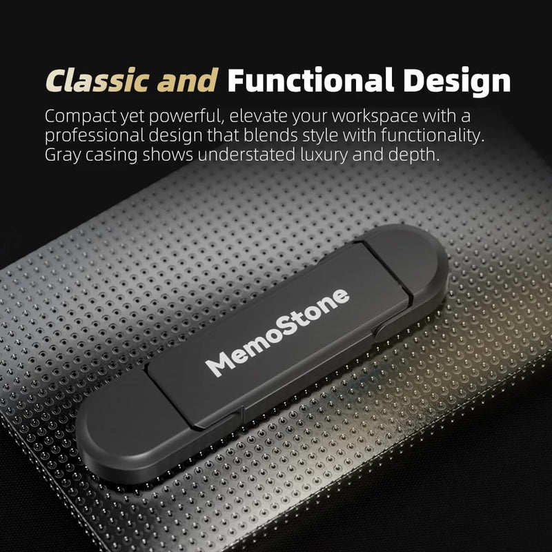 KingSpec MemoStone 1TB External SSD, USB 3.2 Gen2 Dual Type A/C Interface - Up to 540MB/s, Portable Solid State Drive Perfectly Compatible with Smartphones/Laptops/Tablets/Desktops