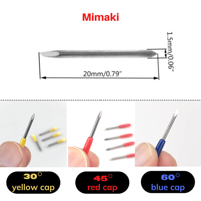 15Pcs Replacement Blades for mimaki Cutter Plotter Vinyl 30 Degree 45 Degree 60 Degree Cutting Plotter Blades