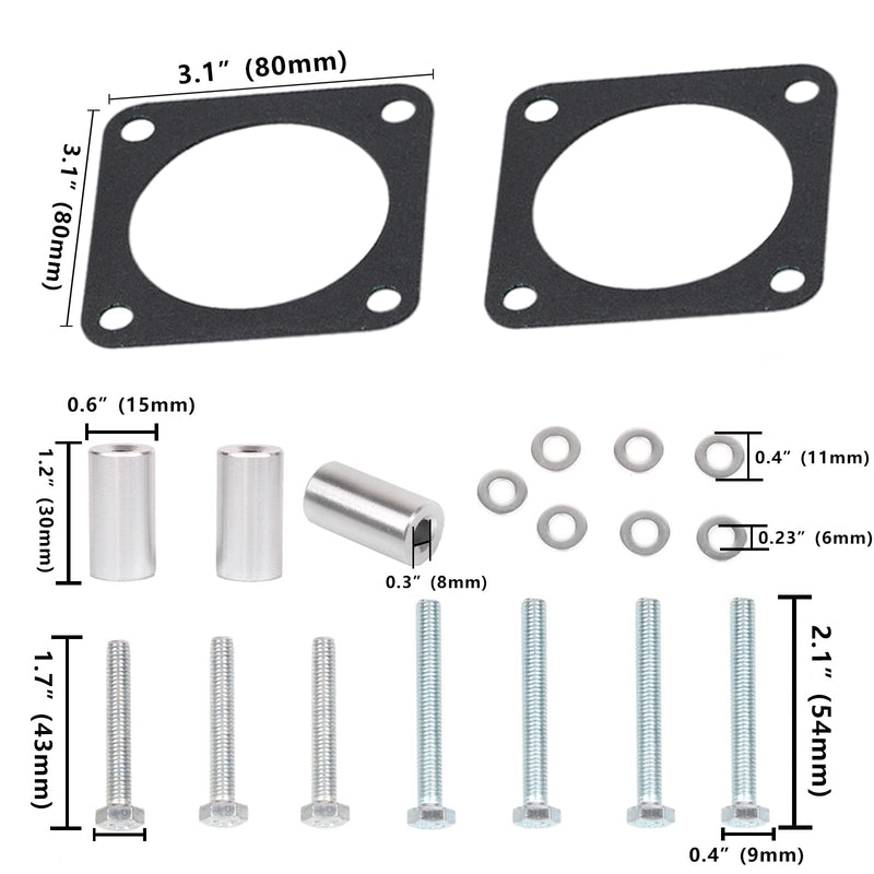 Throttle Body Spacer Replacement for Jeep Wrangler TJ YJ 1987-2006, Throttle Body Spacer Compatible with Cherokee XJ 1984-2001