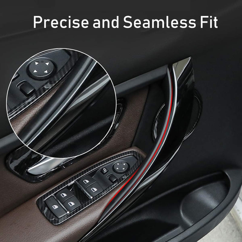 Jaronx 2PCS Door Handle Covers Compatible with BMW 3 Series 4 Series Driver Side &Passenger Side Door Pull Handle Covers (Compatible with BMW 320i,328i,330i,335i F30/F31 and 428i, 435i F32/F36)(Black) Black Left Front+Right Front