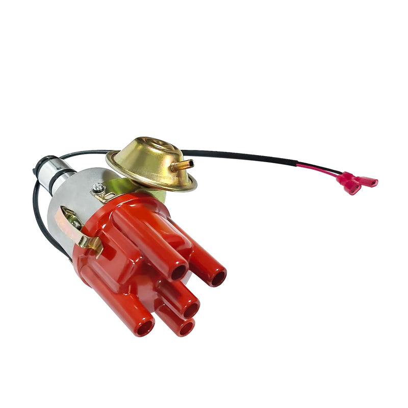 034 Vacuum Advance Electronic Distributor Red Fits for VW Bug Bus Ghia Beetle Fastback Karmann Transporter 0231170034EL, 0231170034