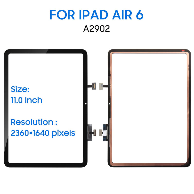 for iPad Air 6 6th 11" (2024) M2 Digitizer Replacement Touch Screen Glass Only 11" Screen Replacement for iPad Air 6th Gen 11" A2902 A2903 A2904 with Repair Tools, No LCD Display,Not 13 Inch