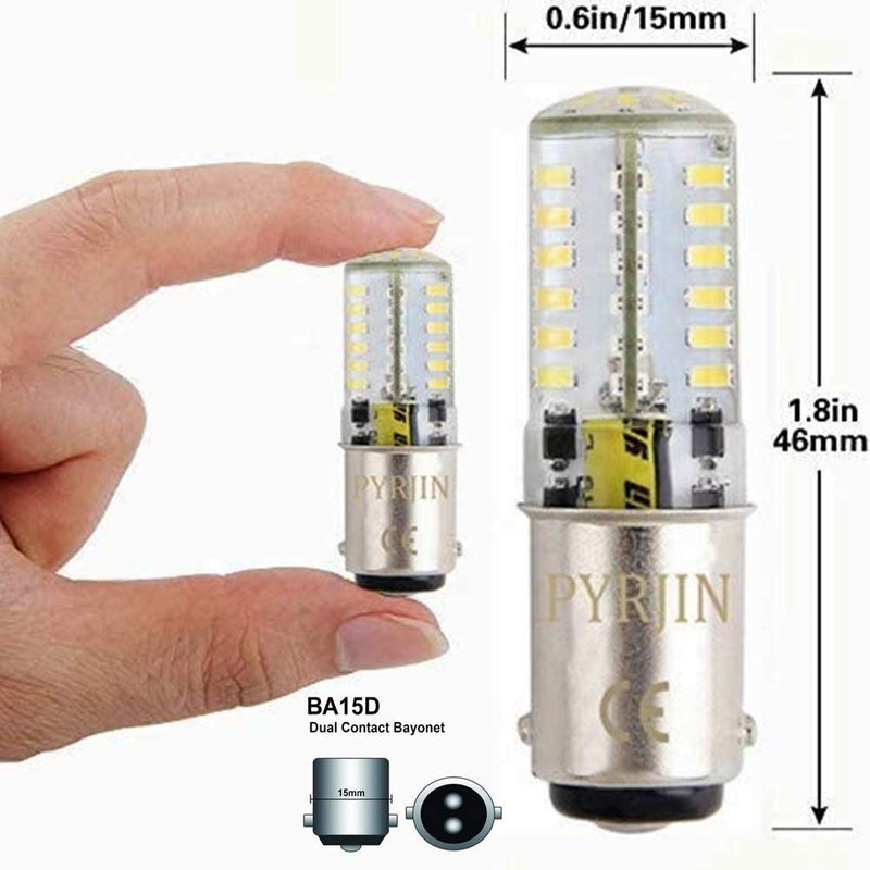 1142 Ba15d Led Bulb White, Low Voltage 12V 1004 1076 1130 1142 1176 LED Light Bulb, 5w Double Contact Bayonet Waterproof 6000K, Equivalent 35W, For Rv Trailer, Camper, Marine (Pack Of 2) 1142-White