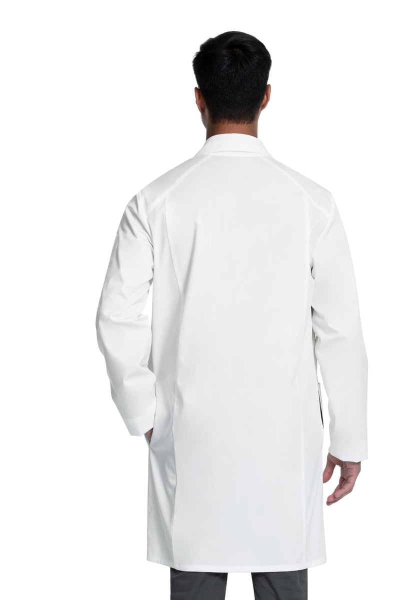 Cherokee Lab Coat for Men or Women with 3 Pockets and Center back length 38" CK460 Standard Size 38" Large White