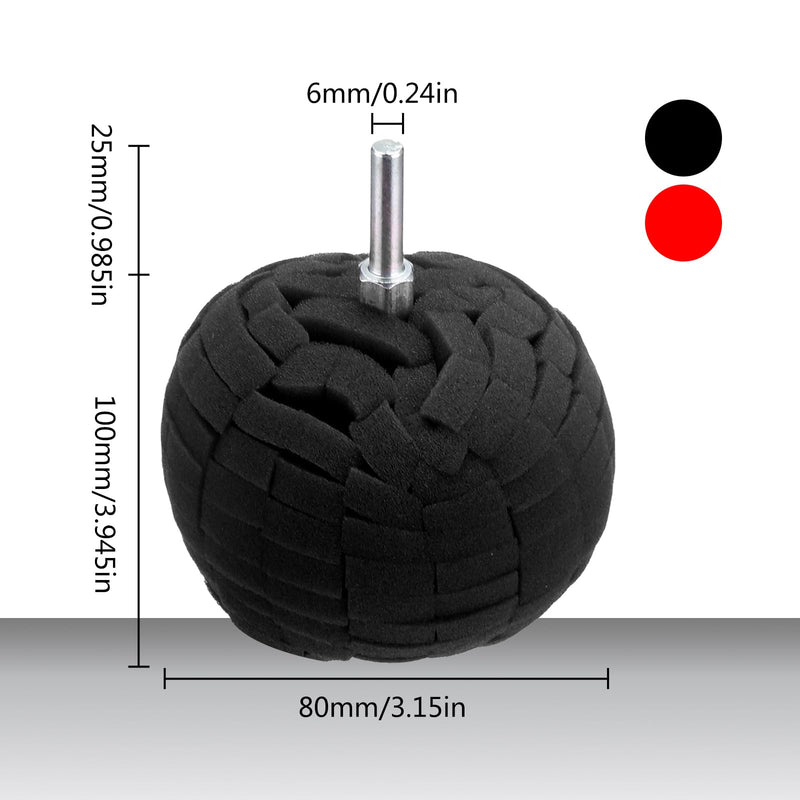 5Pcs Polishing Foam Sponge Polishing Balls Wheel Cleaning Tools Car Wheel (for Drills Car Polisher and Polisher Kits for car Care, Metal, Plastic, Ceramic and Glass.