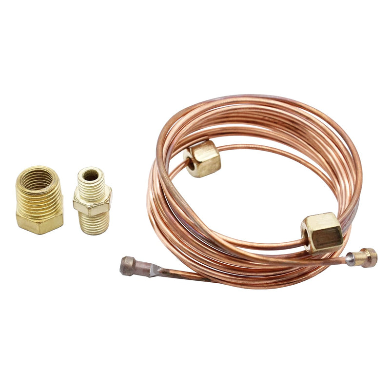 Mechanical 72'' Oil Pressure Gauge Tubing Kit with Copper Tube and Threaded Parts, Universal Fit