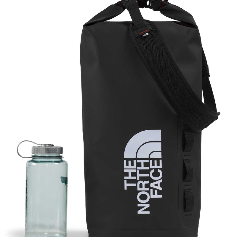 The North Face Base Camp Dry Bag - Roll-Top Waterproof Stuff Sack, Ideal for Camping Gear & Kayak Accessories, TNF Black/TNF White, 18 Liters