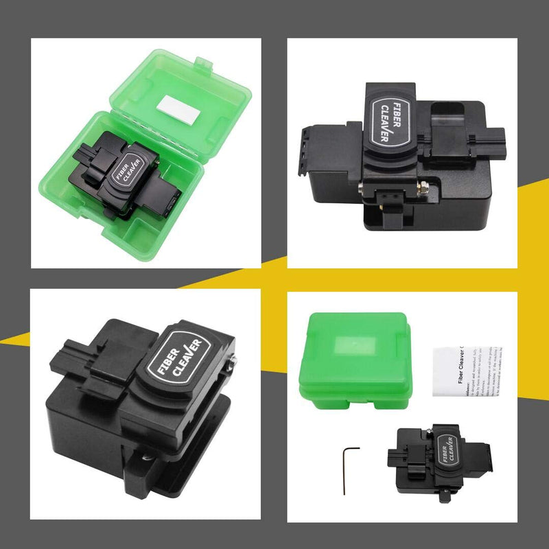 High Precision Optical Fiber Cleaver with 16 Cleaving Spots and 48000 Cleaves Fiber Cutter Tool with FTTH Fiber Holder for 0.25mm 0.9mm 3.0mm Coating Diameter Fiber