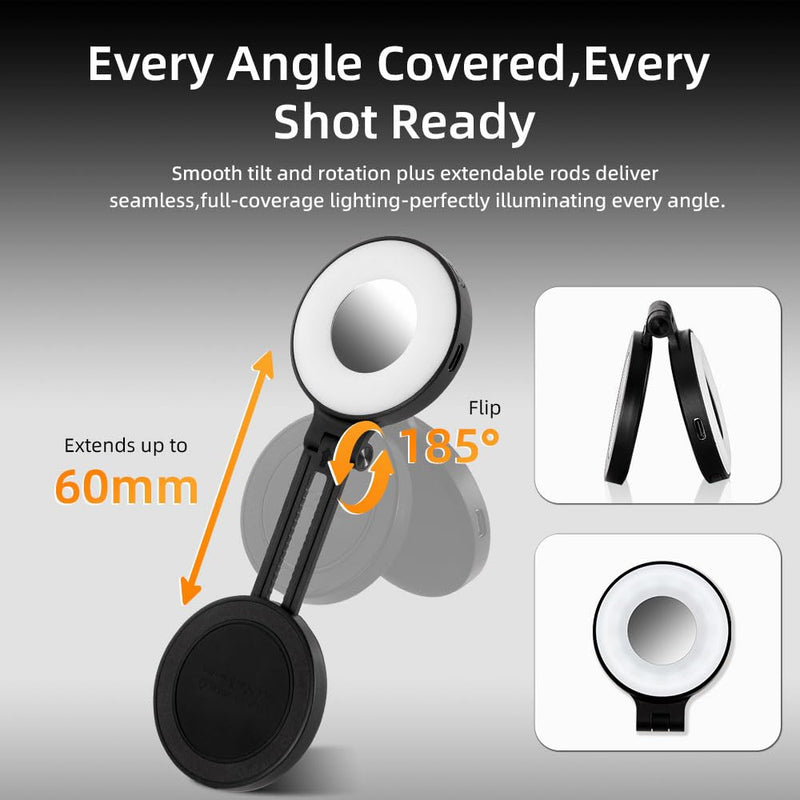 Magnetic Selfie Light, Cell Phone Light Compatible with Selfies,Computer, TikTok,Laptop, Webcam, Video Recording