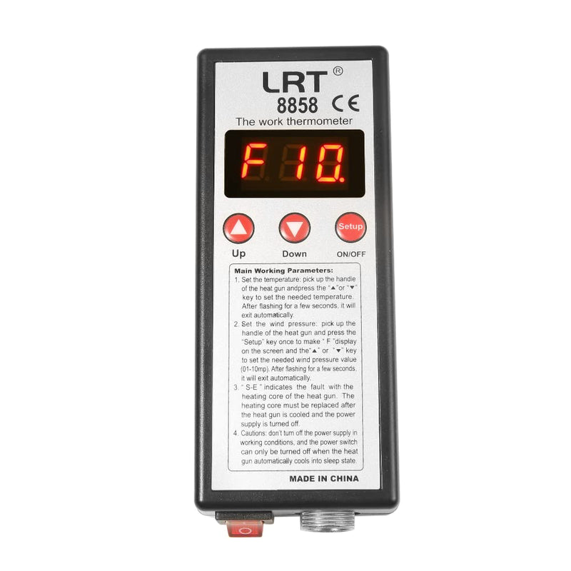 LRT 8858 Hot Air Rework Station, Digital Heat Gun for SMD Repair | Smart Sleep Mode / Auto Cooling Protection / Airflow Adjustment / Anti-Static Safety / Compact Space-Saving /