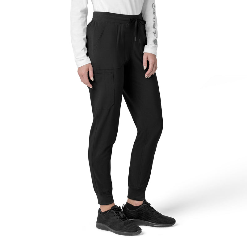 Carhartt Scrubs for Women Force Cross-Flex Cargo Joggers Pants with Drawstring and 8 Pockets Medium Black