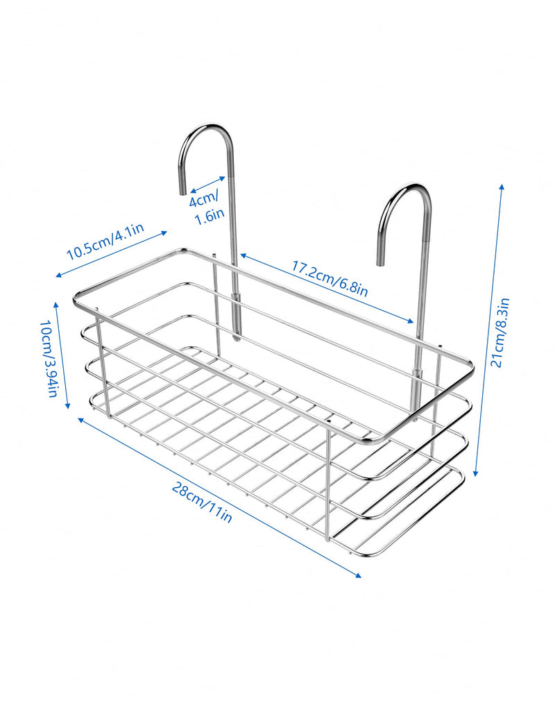 Bathroom Shower Organizer, Chair Upper Hanging Shelf, 304 Stainless Steel Seat Storage Shelf for Elderly Disabled Shower Chair Bench with Armrests