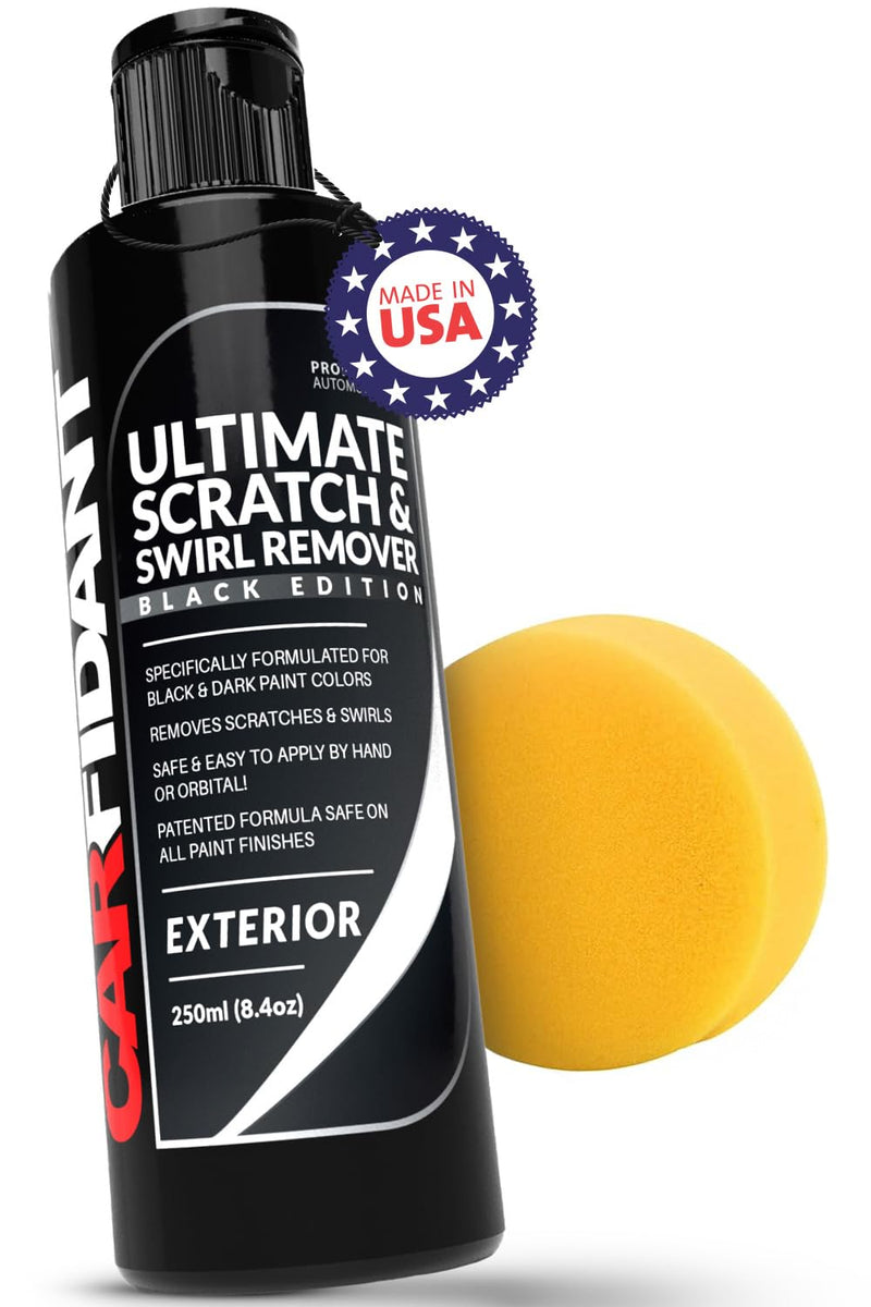 Carfidant Black Scratch and Swirl Remover - Car Scratch Remover for Paint Scratches - Polishing Compound for Cars Kit with Buffer Pad - Buffing Compound for Car Paint Restorer Black Scratch Remover