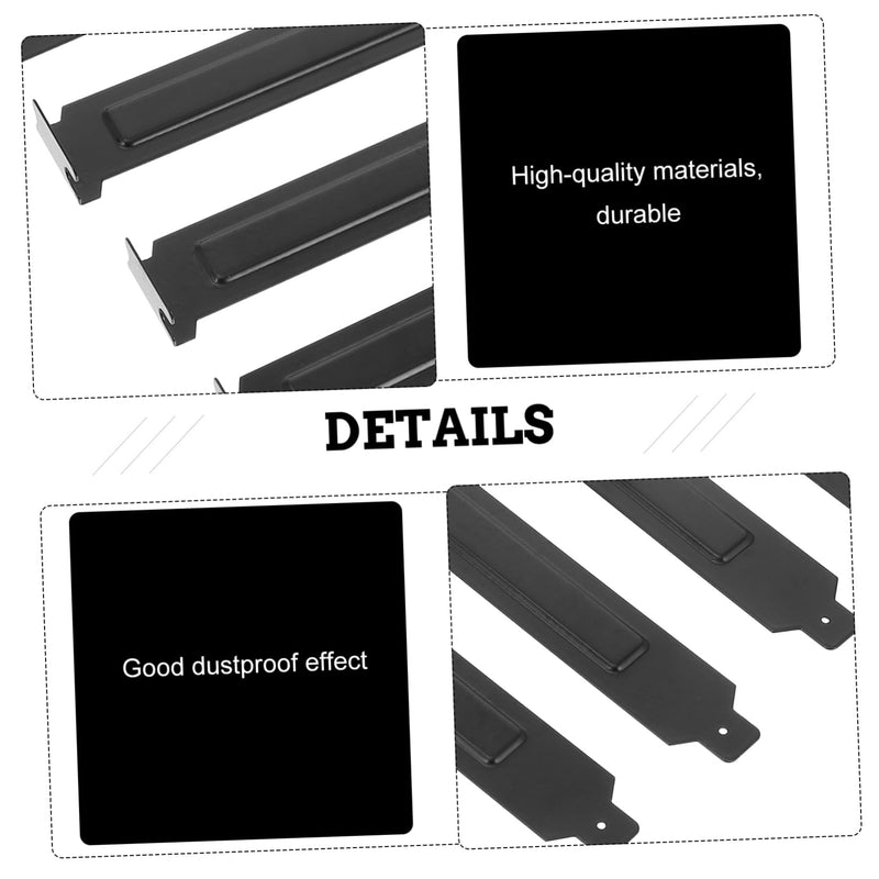 20Pcs Black Stainless Steel Pci Slot Covers, Desktop Pc Case Blanking Plates for Dust Prevention and Ventilation 13X2X1.5CM