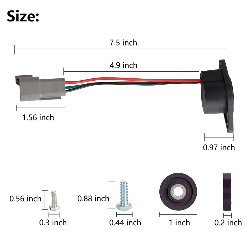 10L0L Golf Cart Speed Sensor for Club Car DS & Precedent 2004-Up (ADC Motor) - High-Speed Magnet IQ Sensor OEM 102704901, 102265601