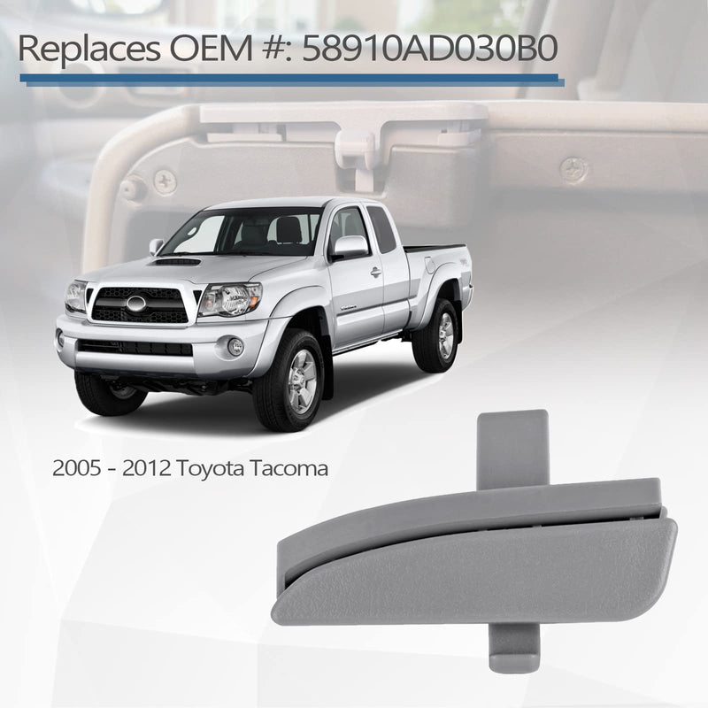 Front Center Console Lid Latch Compatible with 2005-2012 Toyota Tacoma Interior Armrest Console Latch Replacement #58910AD030B0 – Gray 41042