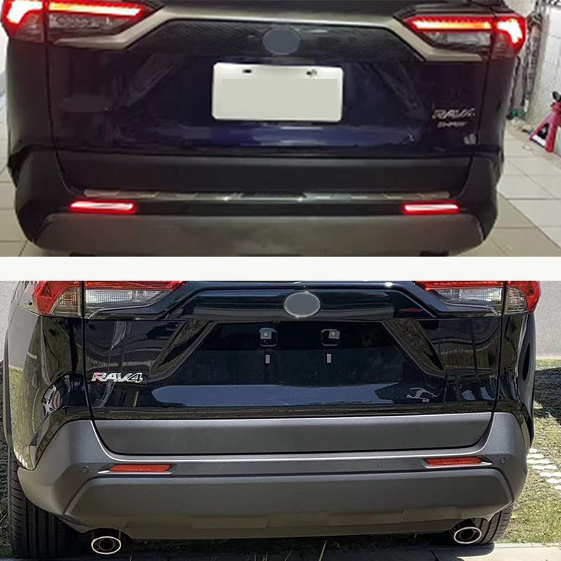 PGONE Red LED Rear Bumper Reflectors Fog Brake Tail Light sequential turn signal Lamps Accessories Kit For Toyota Rav4 Camry Sienna Matrix Venza Avalon Lexus RC250 RC350 IS-F GX470 RX300 Rx500