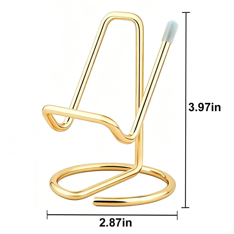 gianotter Gold Phone Stand | Gold Desk Organizer and Accessories, Phone Holder for Desk, Compatible with All Mobile Phones, iPhones and iPads (Gold)