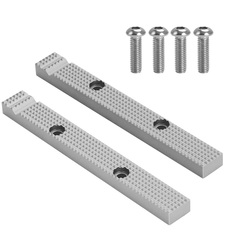for Craftsman Replacement-bench-vise-jaws for Many Older USA Models 6 1/2" Reversable Gray Vises Silver