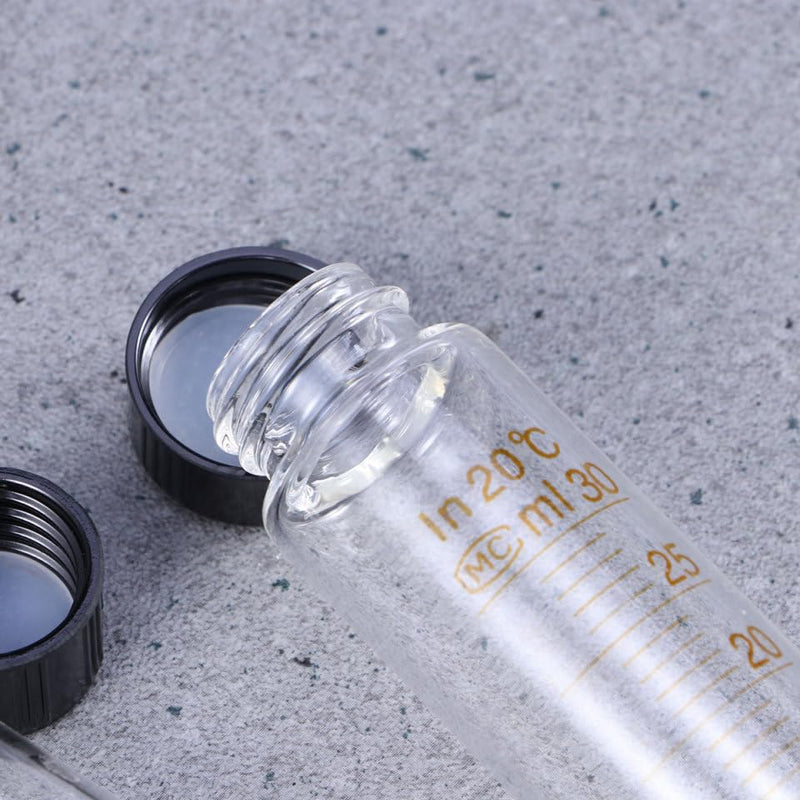 Graduated Glass Test Tubes with Screw Caps Tube Set 10Ml 15Ml 20Ml 30Ml Sample Storage for Liquid Measuring Candy and Lab Use 6.10 in