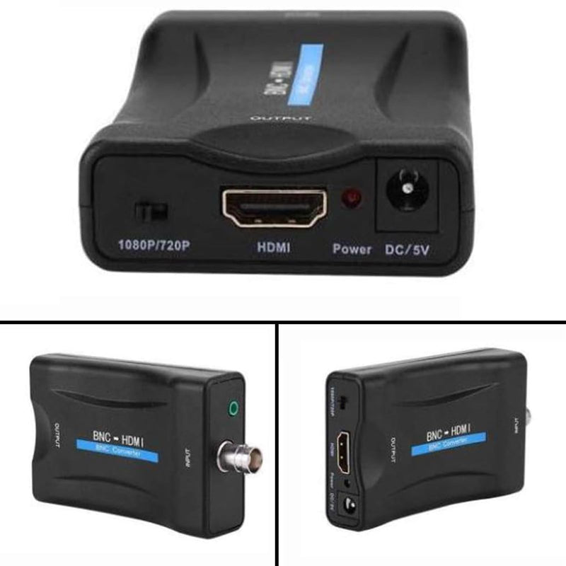 BNC to HDMI Converter, 480I (NTSC)/576I (PAL) to 720P/1080P Video Adapter, Security Camera CCTV DVRs Surveillance CVR to HDTV (HDMI)
