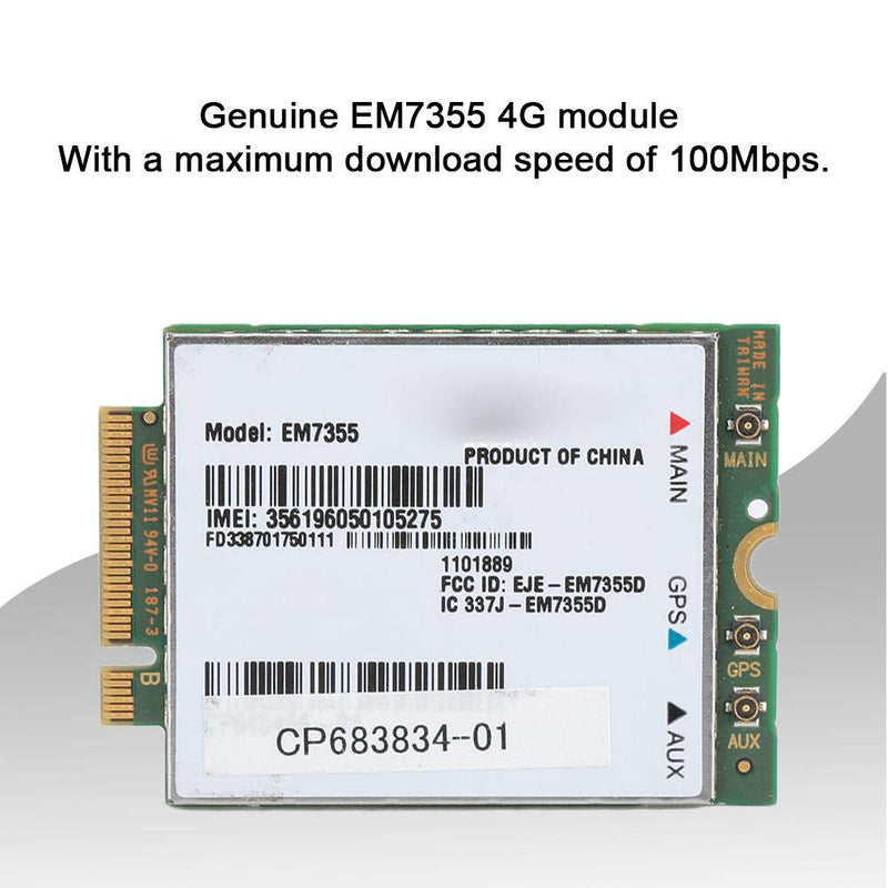 Ethernet Network Card, for AirPrime EM7355 100Mbps Notebook Built-in 4G LTE Module for AT&T/Verizon/Sprint