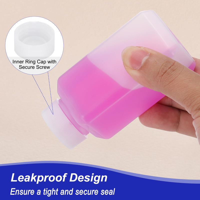 PATIKIL Reagent Bottles, 10 Pcs 500ml HDPE Narrow Mouth Square Sample Storage Container with Inner Ring Cover for Lab Water Reagent Liquids Solid Sample Storage Seal, Translucent White