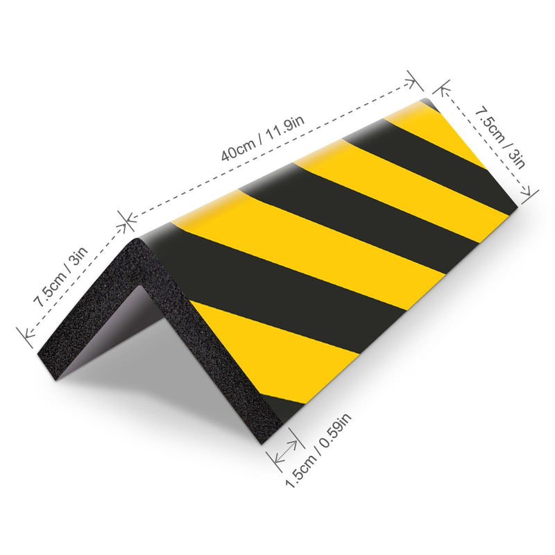 2pcs Garage Wall Guards Wall Protector Cover Yellow and Black Foam Wall Corner Guard for Parking Garages (Yellow+Black) Yellow+Black