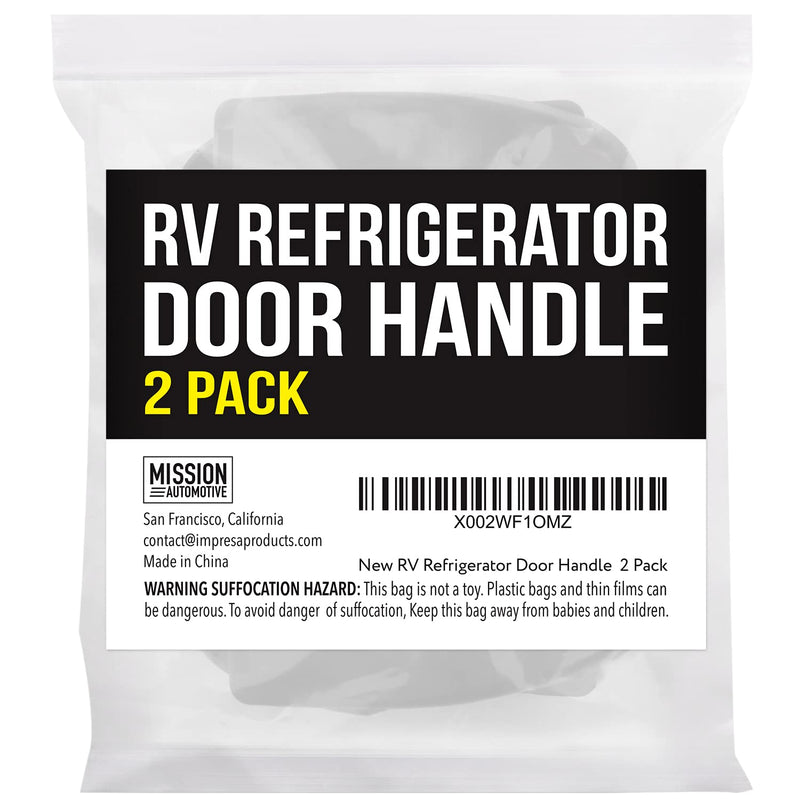 Mission Automotive [2 Pack] RV Refrigerator Door Latch fits Dometic Fridge DM2652, RM2652, RM2852 - Black #3851174023 Refrigerator Replacement Handles - Camper and RV Freezer Door Handle Replacement