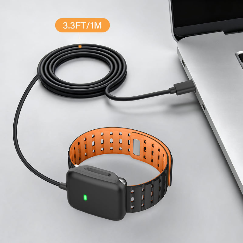3.3Ft Type-C Charger for Whoop 5.0/MG Basic Smartwatch Charger Black