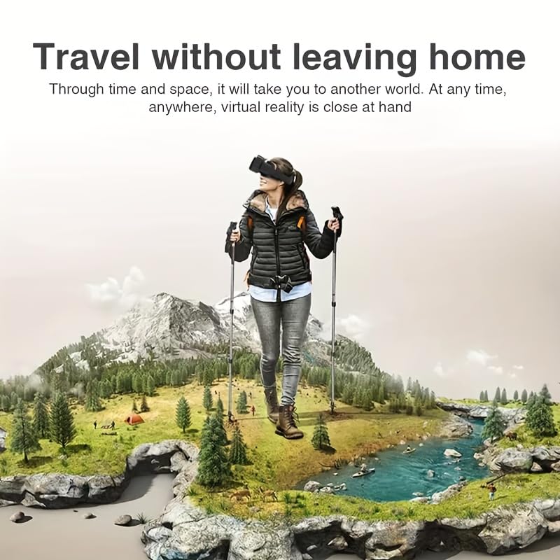 VR Headset 3D VR Glasses, Universal Virtual Reality Goggles, Support 360°Panorama Large Screen, an-ti Bluelight Adjustable Pupil Distance Eye Protection VR Goggles for Movies Games Gift