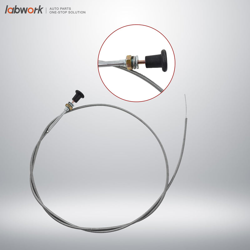 labwork 237 Mower Rotary Universal Push Pull Choke Cable 63" Inner 60" Conduit (2-3/4" Travel)