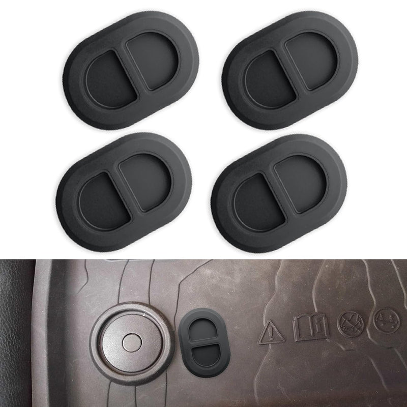 Floor Pan Drain Plug for Jeep Wrangler JK JL 2014-2025 and Gladiator JT 2020-2025,Floor Pan Body Plug for Jeep,4Pcs Black-4pcs