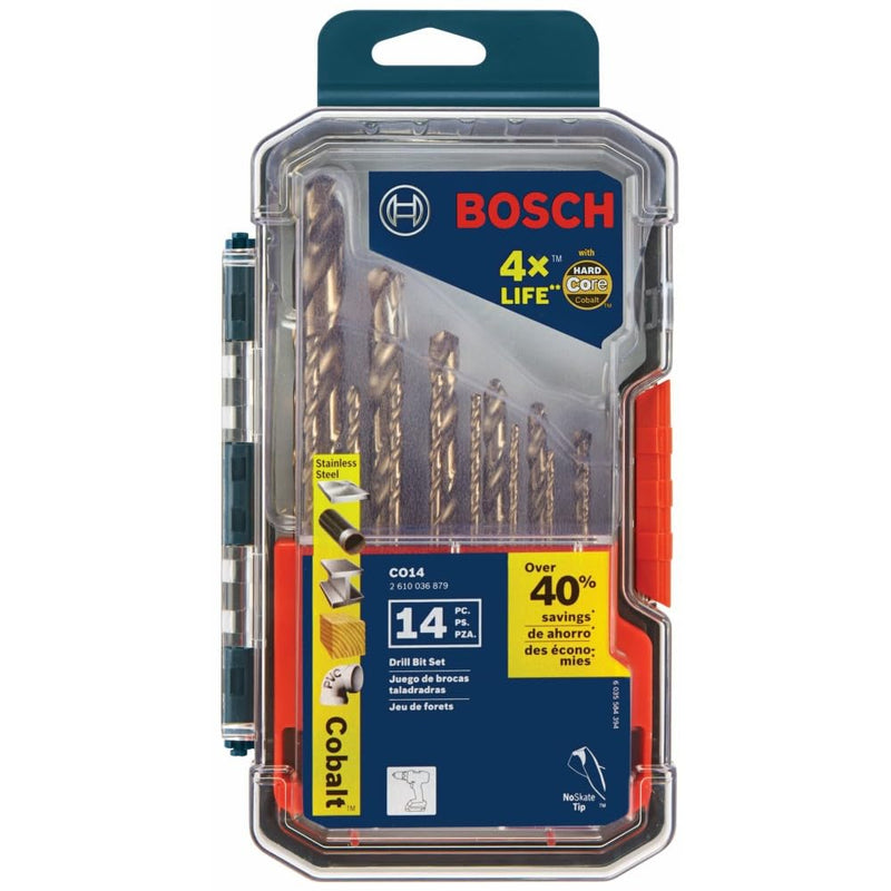 Bosch CO14 14 pc. Cobalt Metal Drill Bit Set Assorted
