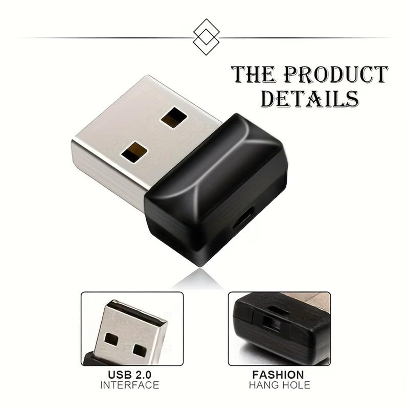 1 Pack SUNKANGKIE Ultra-Slim 8GB USB Stick Black, Tough Shell, Nylon Lanyard, Mini USB 2.0 USB Flash Drive for Files/Photos, Works Laptop/TV/Car(1 Pack,8GB) 1