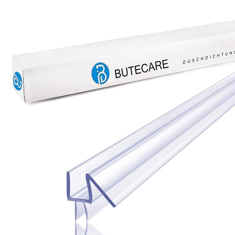 2-Pack Butecare Frameless Shower Door Bottom Seal for Glass Doors – Stop Shower Leaks and Create a Water Barrier (3/8” x 39”) Bottom sweep -3/8''