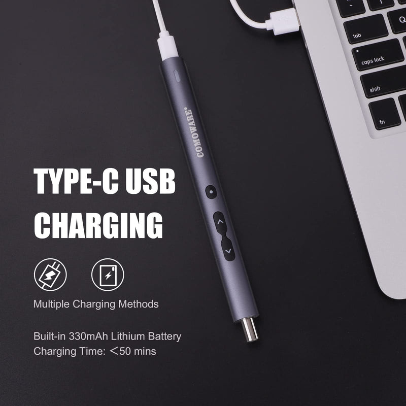 COMOWARE Mini Electric Screwdriver, 50 in 1 Precision Screwdriver Set w/LED Light, 48 Magnetic Bits w/Storage Case, Rechargeable Handy Repair Tool for Phone, Watch, Camera 50 Pcs Screwdriver