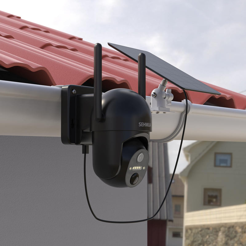 HOLACA Gutter Mount Bracket Kit Compatible with SEHMUA 2K Solar Security Cameras Wireless Outdoor (RBX-S40/S44/S45/SD22) and SEHMUA Solar Panel