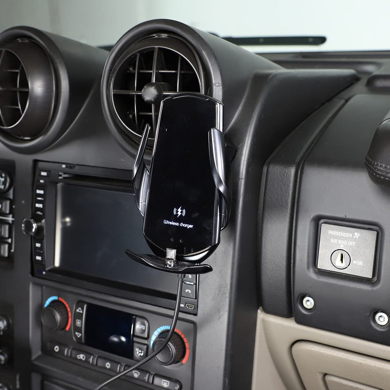 Wireless Car Charger for Hummer H2 2003-2007, Car Charger Phone Holder Mount, Auto-Clamping Car Air Vent Car Phone Mount for All Smartphones
