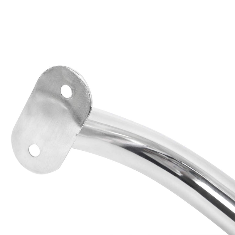 NovelBee 2pcs Stainless Steel Polish Boat Grab Handle Oval Handrail (Overall Length:17.3")