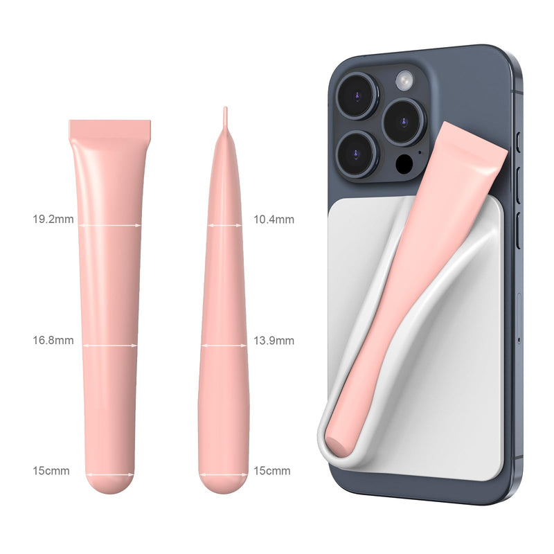 DOB SECHS Silicone Lip Holder for Cell Phone Lipstick Lip Glaze Phone Case Back Stick On Holder for iPhone and Android Phones, Grey