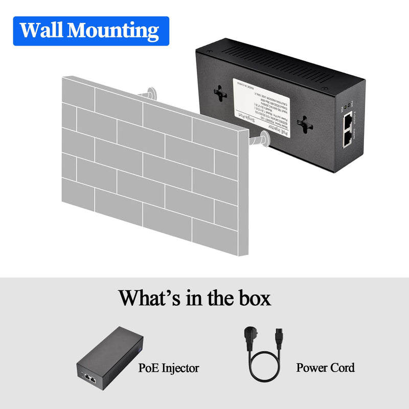 10G 90W PoE Injector, Convert Non-PoE to PoE++ Adapter, IEEE802.3af/at/bt Standard, 1/2.5/5/10Gbps Network via RJ45, Up to 100M Distance, Plug&Play (PSE90BT-10G) 10G 90W (PSE90BT-10G)