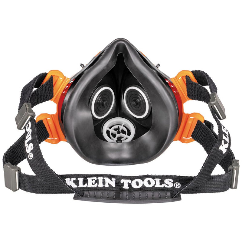 Klein Tools 60552 Reusable P100 Half-Mask Respirator with Replaceable Filters for Dust, Metal Fumes, and Oil Mist, M/L