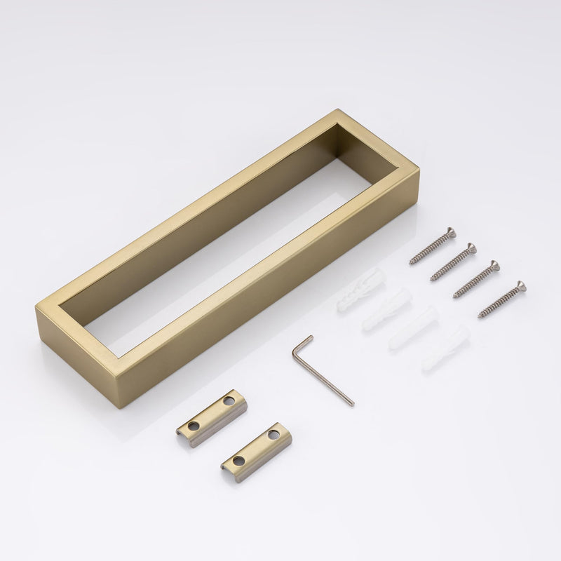 Towel Bar, 9 Inch Hand Towel Holder Wall Mount, Towel Racks for Bathroom Accessories, Stainless Steel Towel Ring Hardware (Brushed Gold, 1 Pack) Brushed Gold