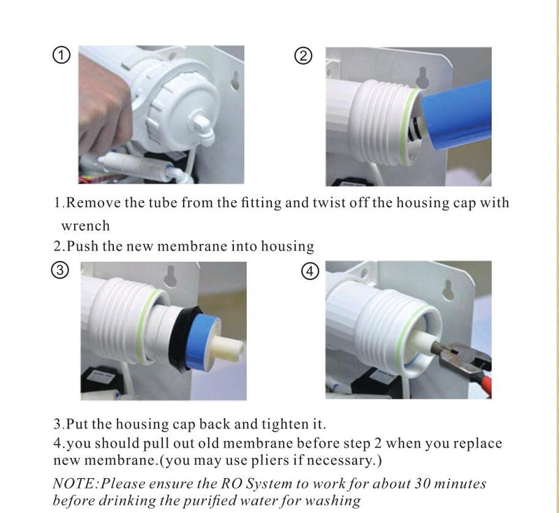 150 GPD Reverse Osmosis Membrane for RO Water Filtration System - NSF Certificated