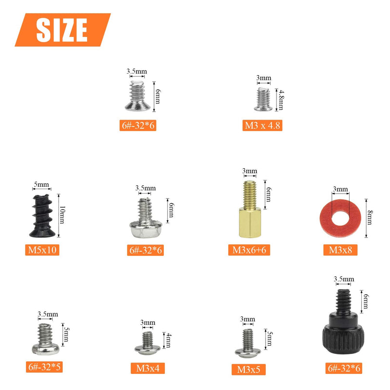 420 Pieces Computer Standoffs Screws Assortment Kit for 2.5" SSD, Hard Drive, Computer Case, Motherboard, Fan Power Graphics