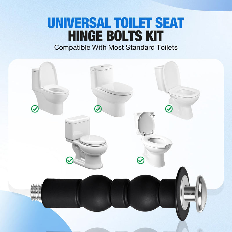 Jamini Top Mount Toilet Seat Screws Replacement Kit, Compatible with Most TOTO Soft-Close Toilet Seats, Expanding Rubber Nuts with 304 Stainless Steel Hardware, 4 Pack